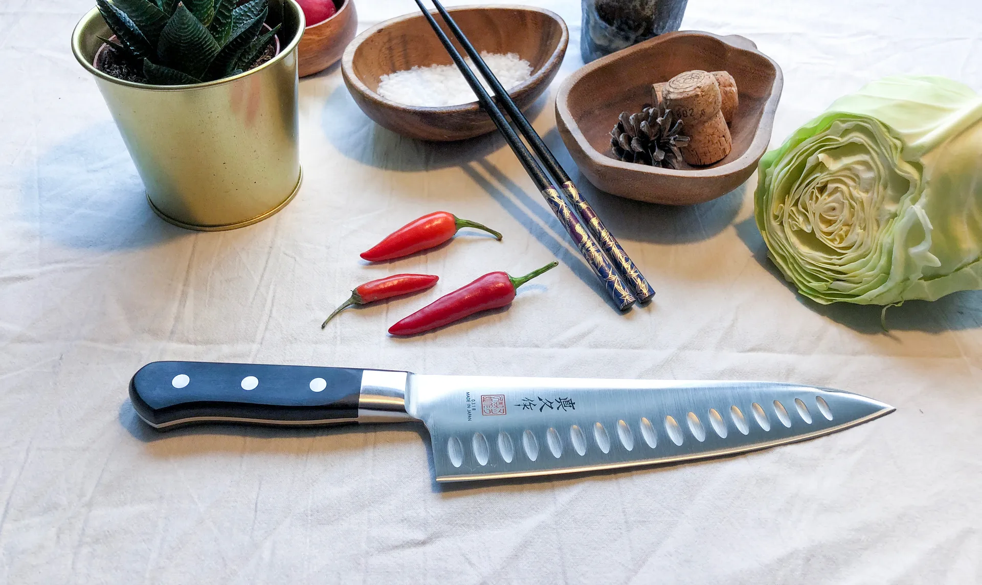 Mac chef’s knife with Granton edge, 20 cm MAC