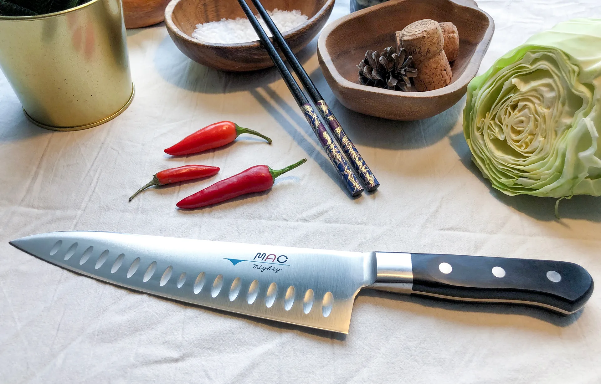 Mac chef’s knife with Granton edge, 20 cm MAC