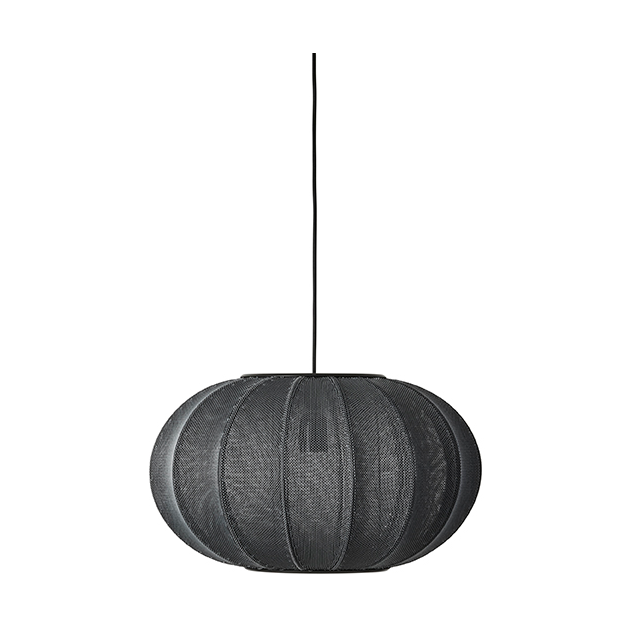 Made By Hand Knit-Wit 45 Oval pendant Black | Scandinavian Design | Pendant lamps | Black