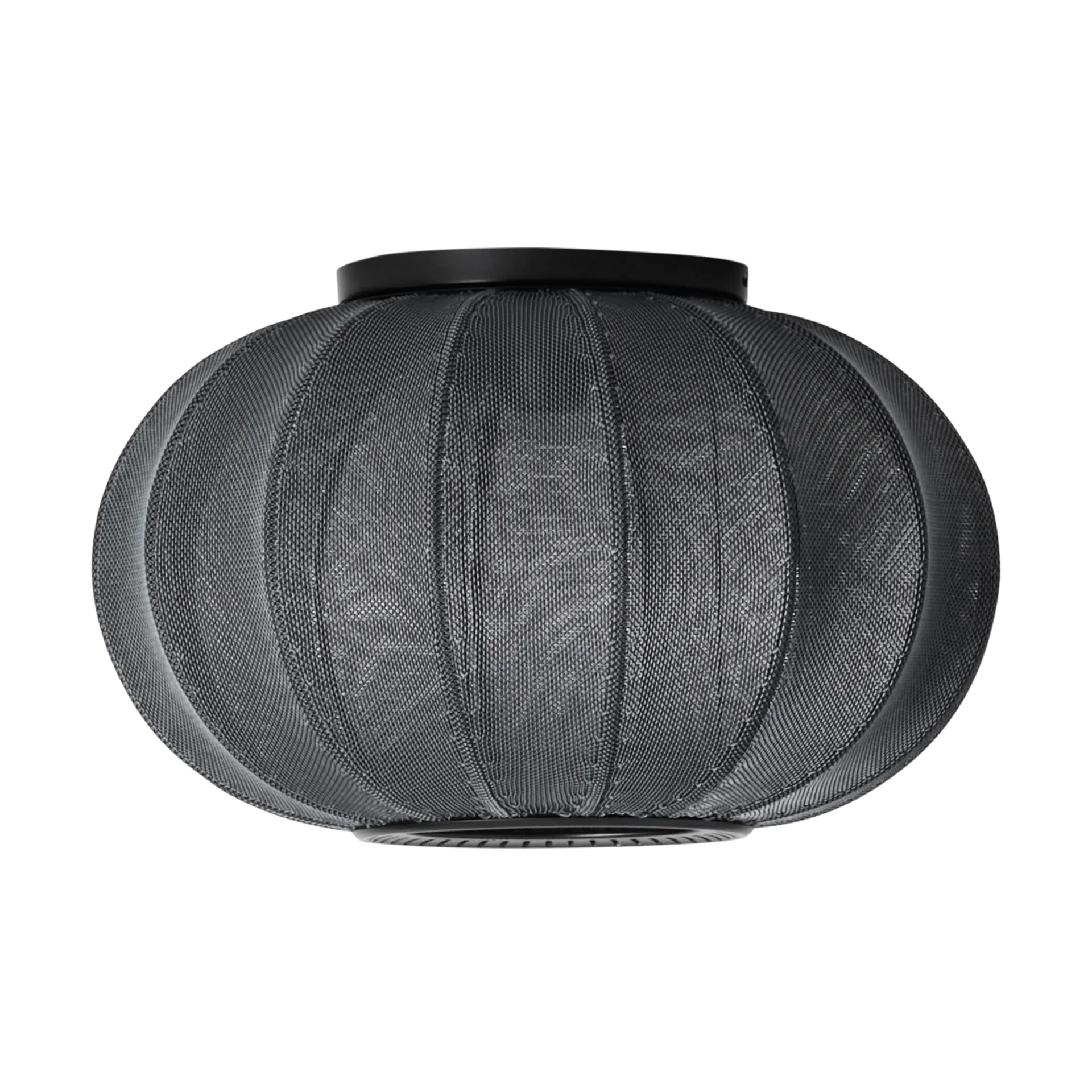 Knit-Wit 45 Oval wall and ceiling lamp, Black Made By Hand