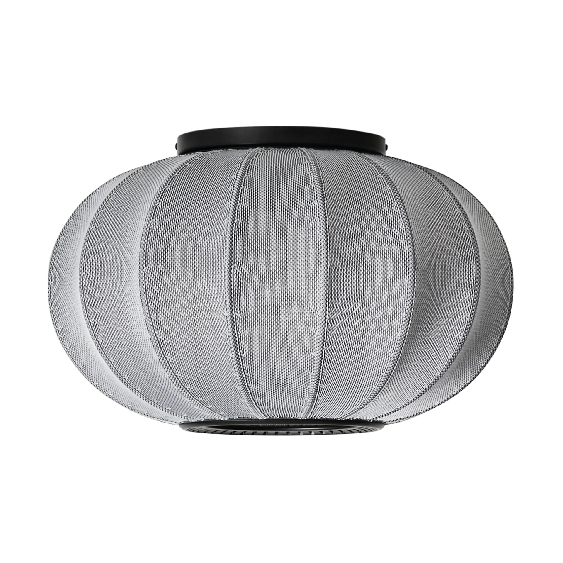 Knit-Wit 45 Oval wall and ceiling lamp, Silver Made By Hand