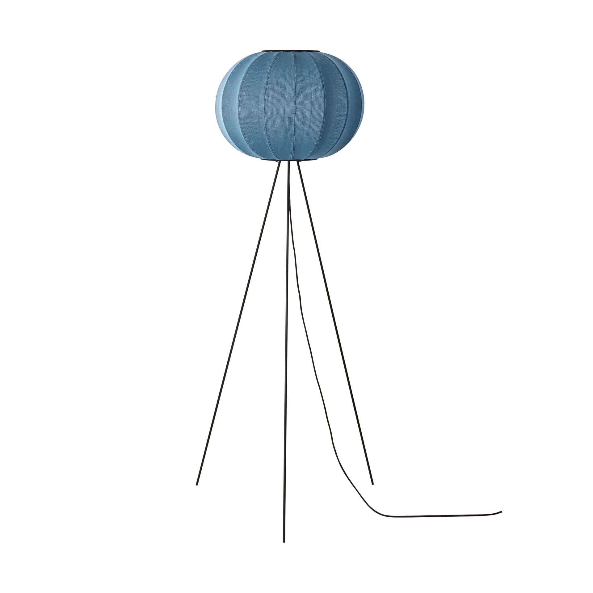Knit-Wit 45 Round High floor lamp, Blue stone Made By Hand