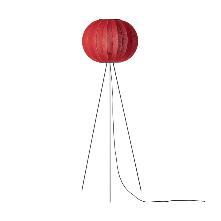 Knit-Wit 45 Round High floor lamp - Maple red - Made By Hand
