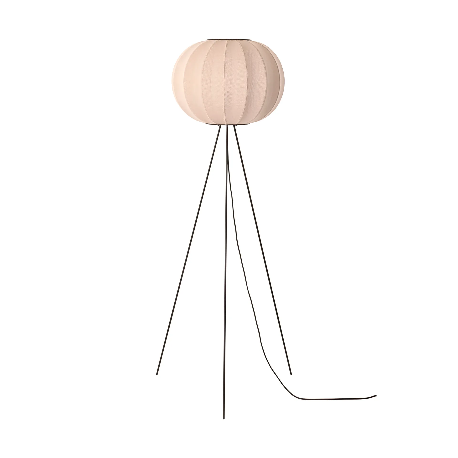 Knit-Wit 45 Round High floor lamp, Sand stone Made By Hand