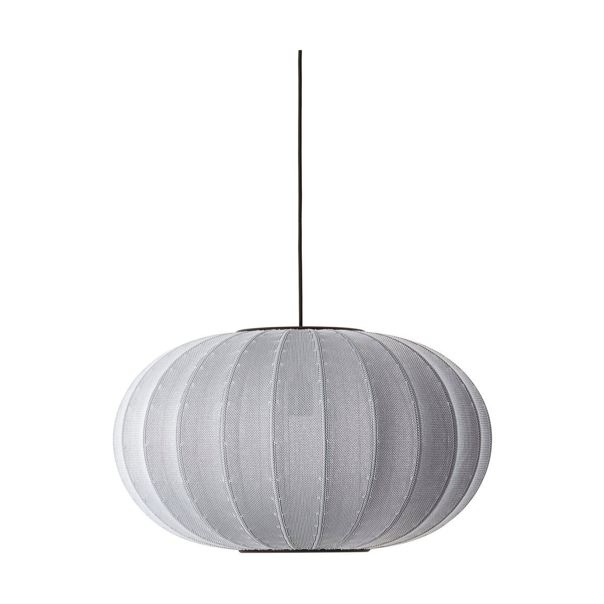 Made By Hand Knit-Wit 57 Oval pendant Silver | Scandinavian Design | Pendant lamps | Silver-coloured