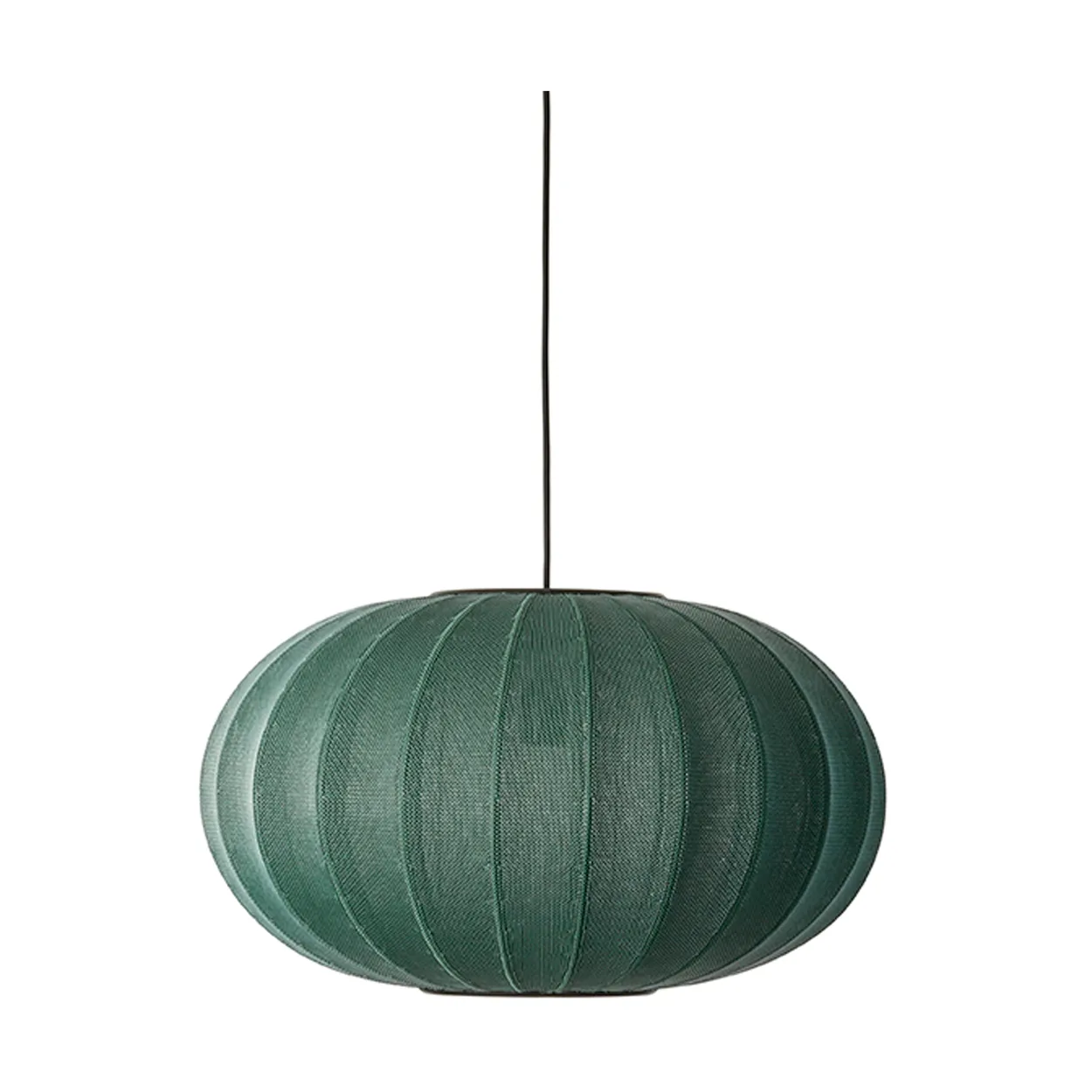 Made By Hand Knit-Wit 57 Oval pendant Tweed green | Scandinavian Design | Pendant lamps | Green