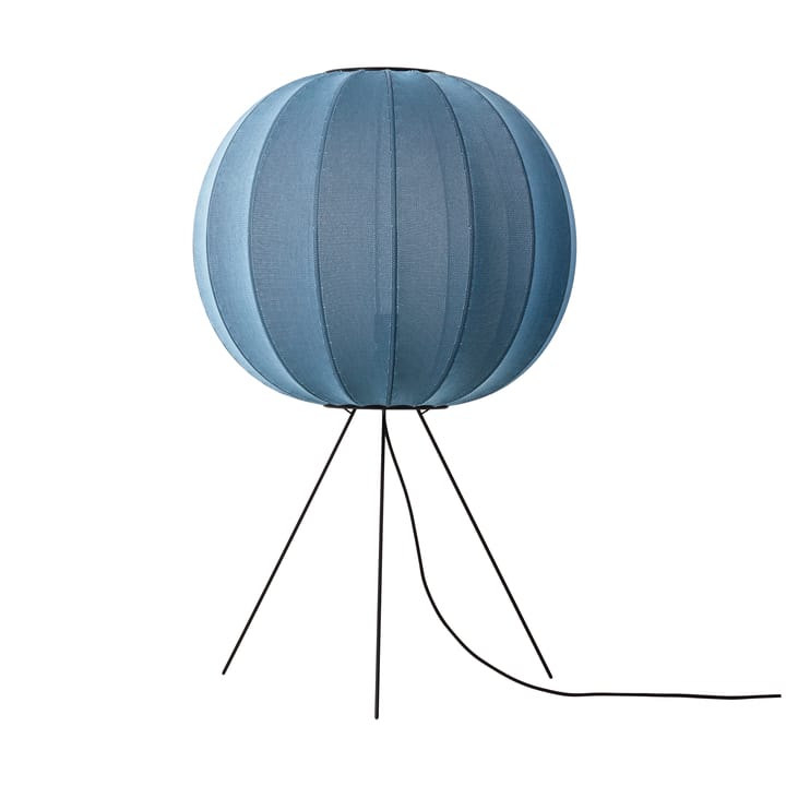 Knit-Wit 60 Round Medium floor lamp - Blue stone - Made By Hand