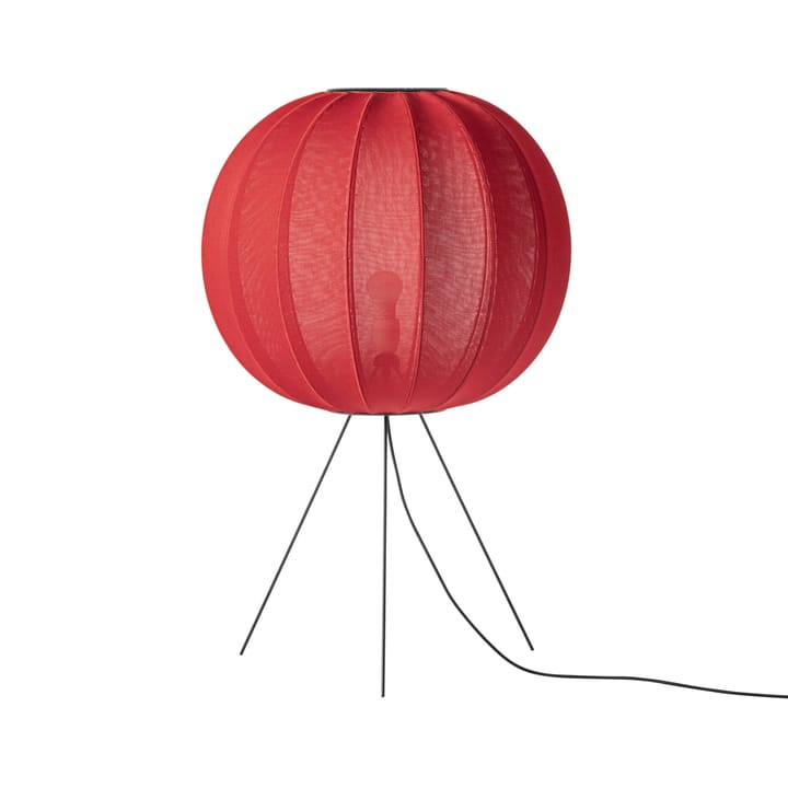 Knit-Wit 60 Round Medium floor lamp - Maple red - Made By Hand