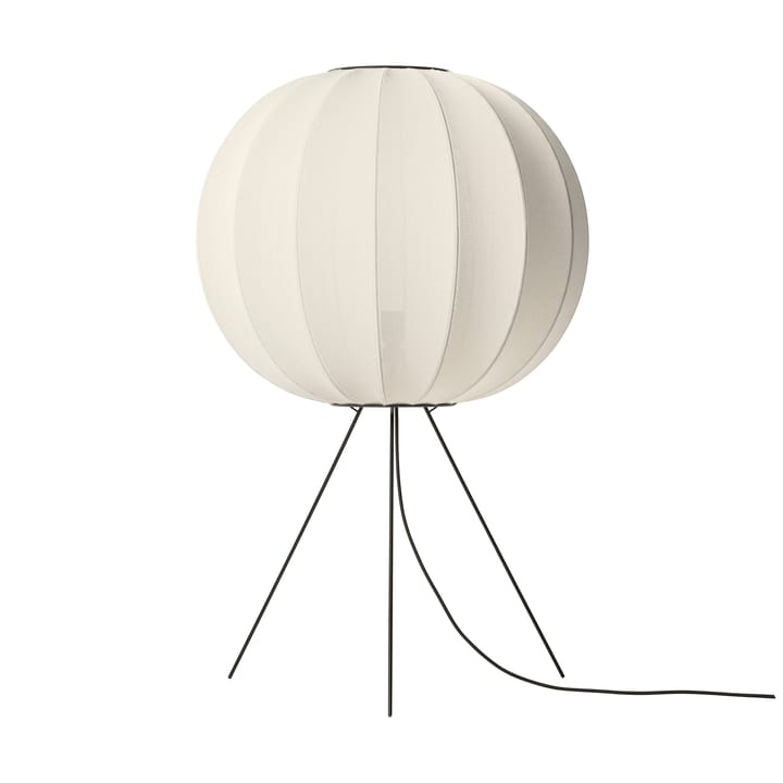 Knit-Wit 60 Round Medium floor lamp - Pearl white - Made By Hand