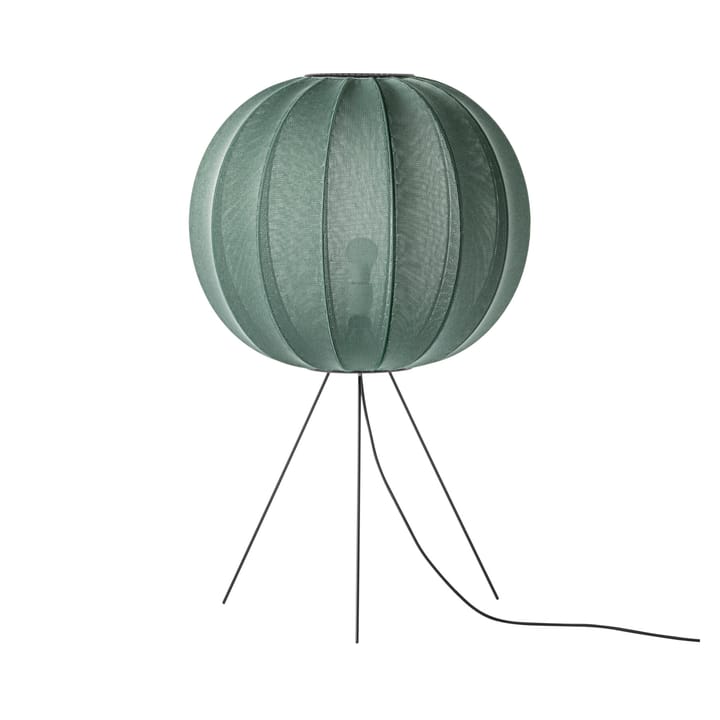 Knit-Wit 60 Round Medium floor lamp - Tweed green - Made By Hand