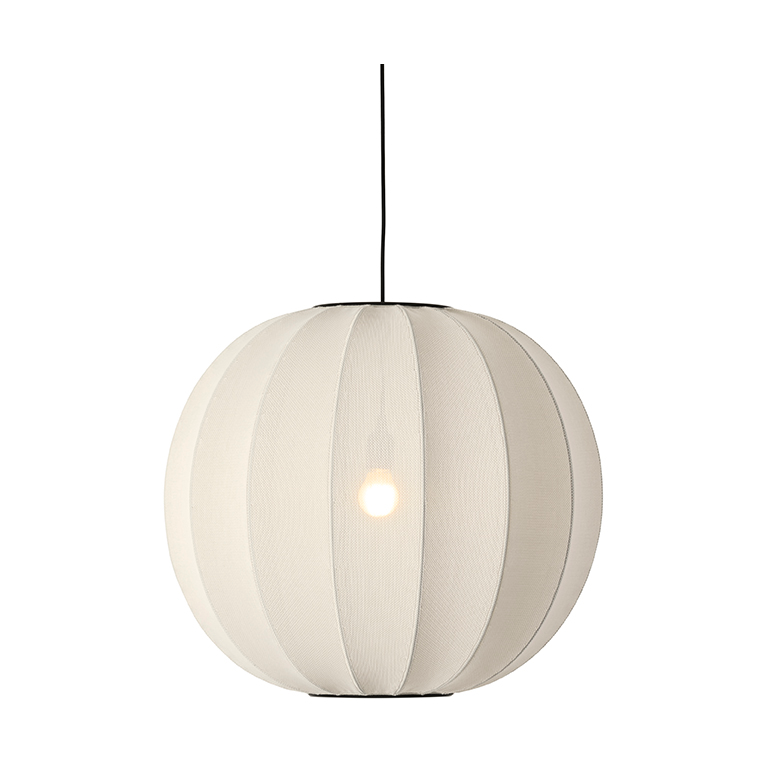 Made By Hand Knit-Wit 60 Round pendant Pearl white | Scandinavian Design | Pendant lamps | White