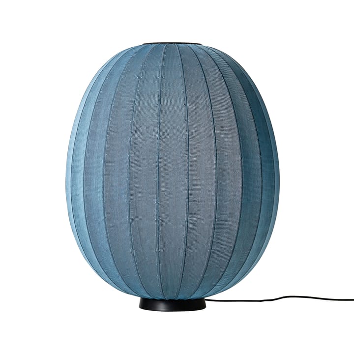 Knit-Wit 65 High Oval Level floor lamp - Blue stone - Made By Hand