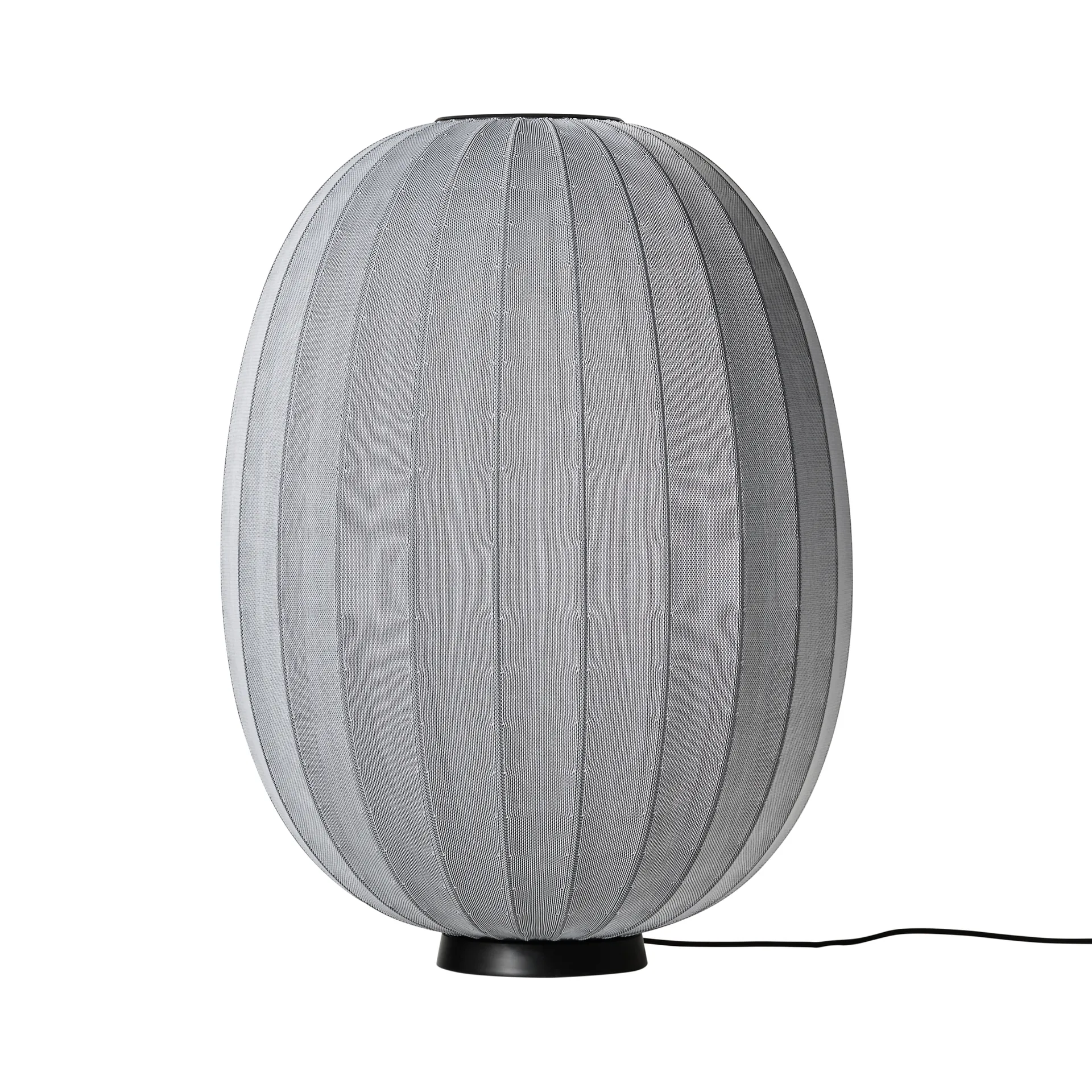Knit-Wit 65 High Oval Level floor lamp, Silver Made By Hand
