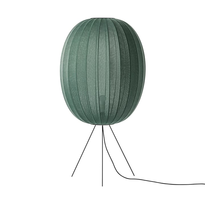 Knit-Wit 65 High Oval Medium floor lamp - Tweed green - Made By Hand