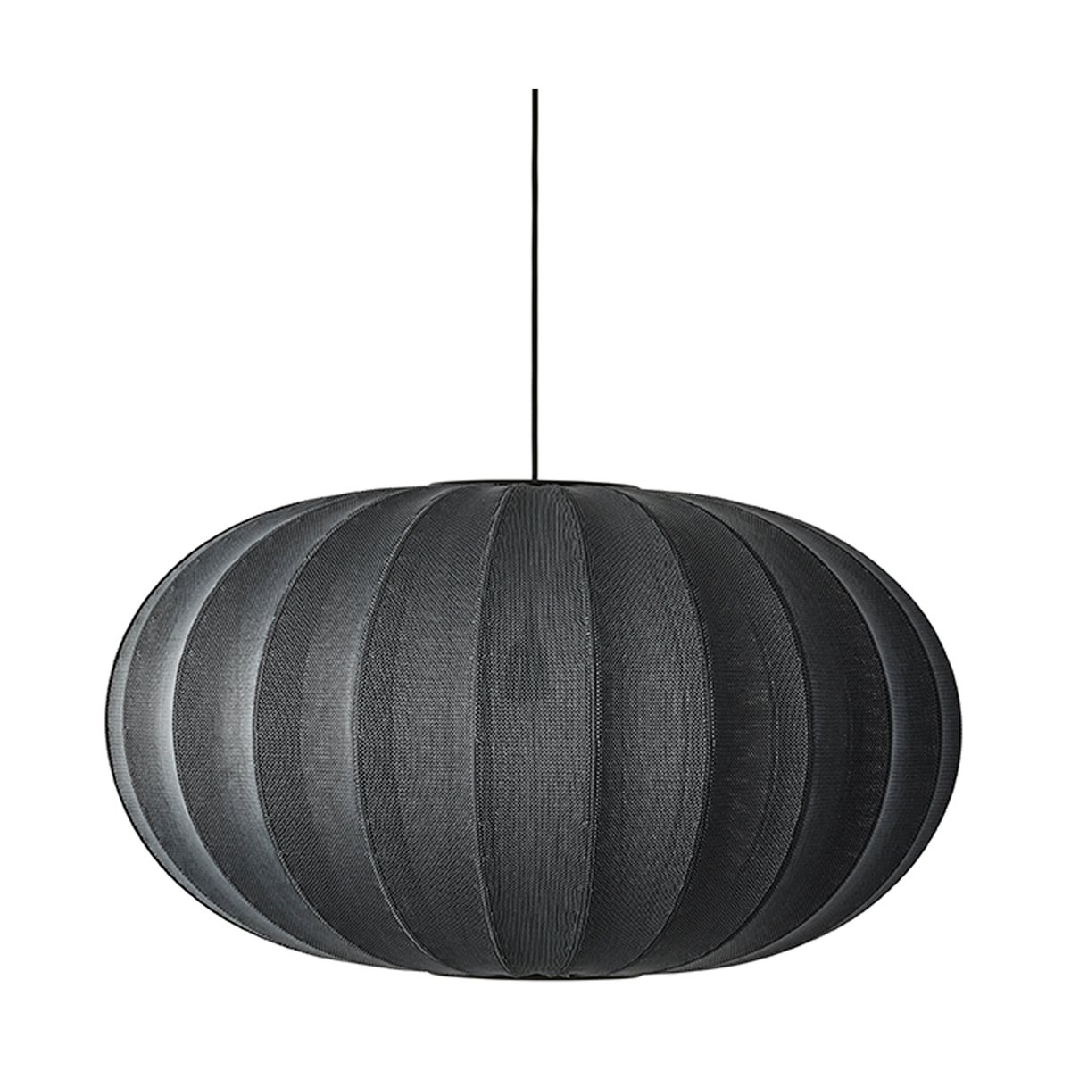 Made By Hand Knit-Wit 76 Oval pendant Black | Scandinavian Design | Pendant lamps | Black
