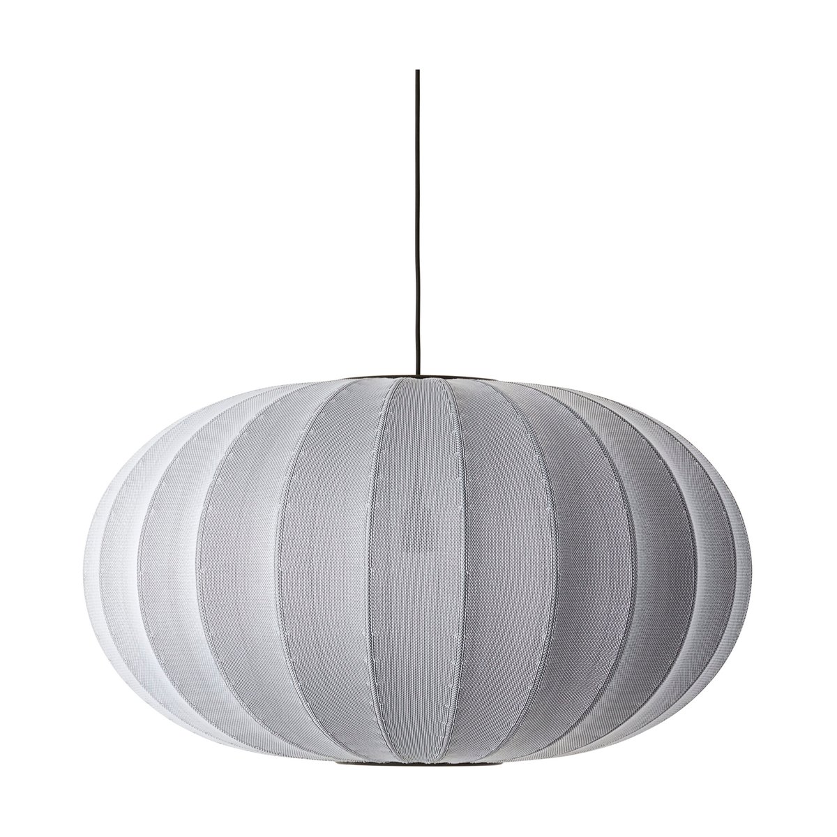 Made By Hand Knit-Wit 76 Oval pendant Silver | Scandinavian Design | Pendant lamps | Silver-coloured