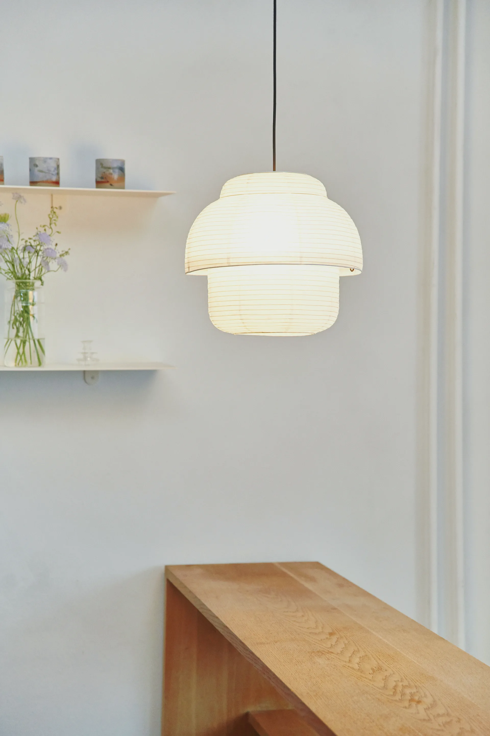 Papier Double pendant Ø40 cm, White Made By Hand