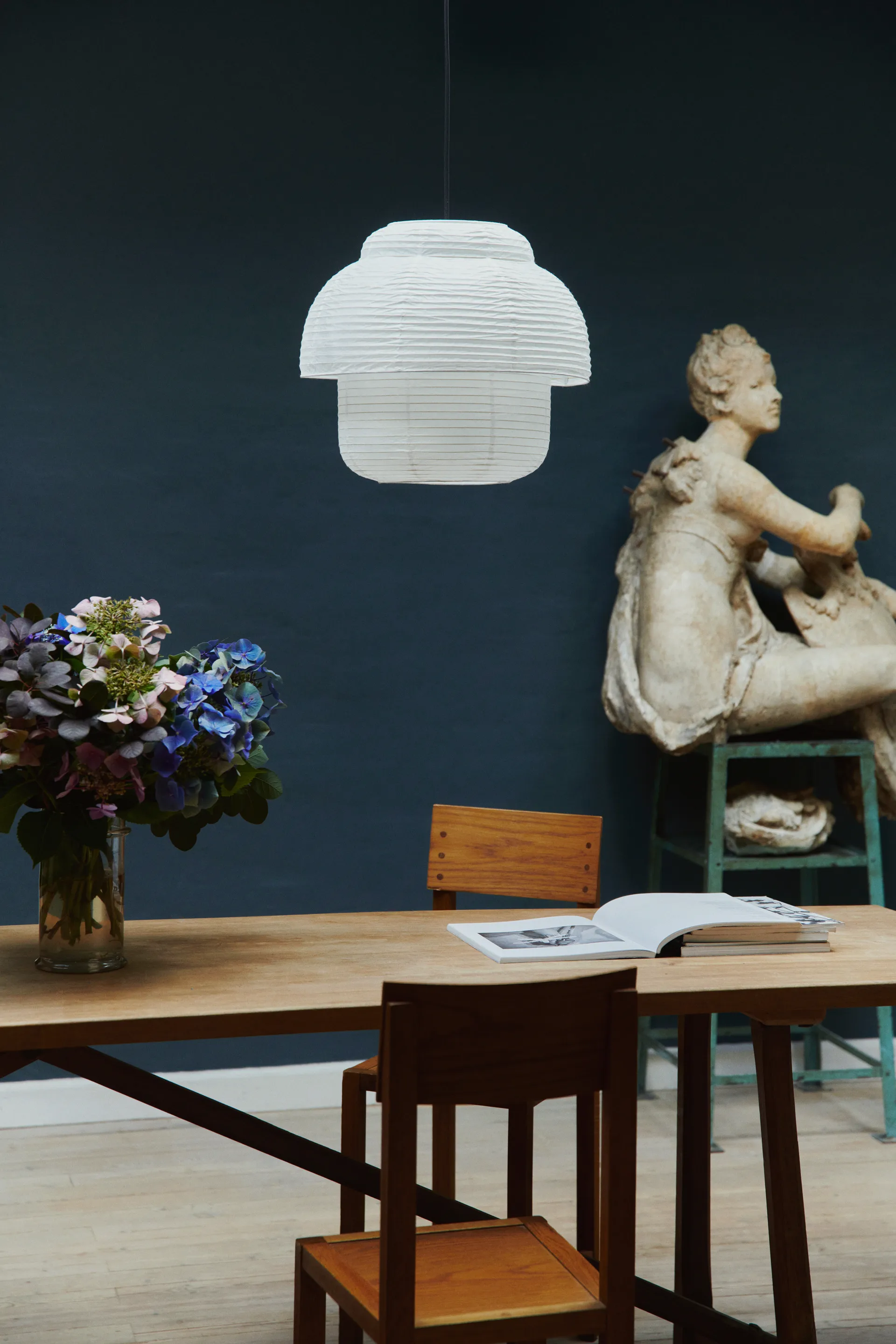 Papier Double pendant Ø40 cm, White Made By Hand