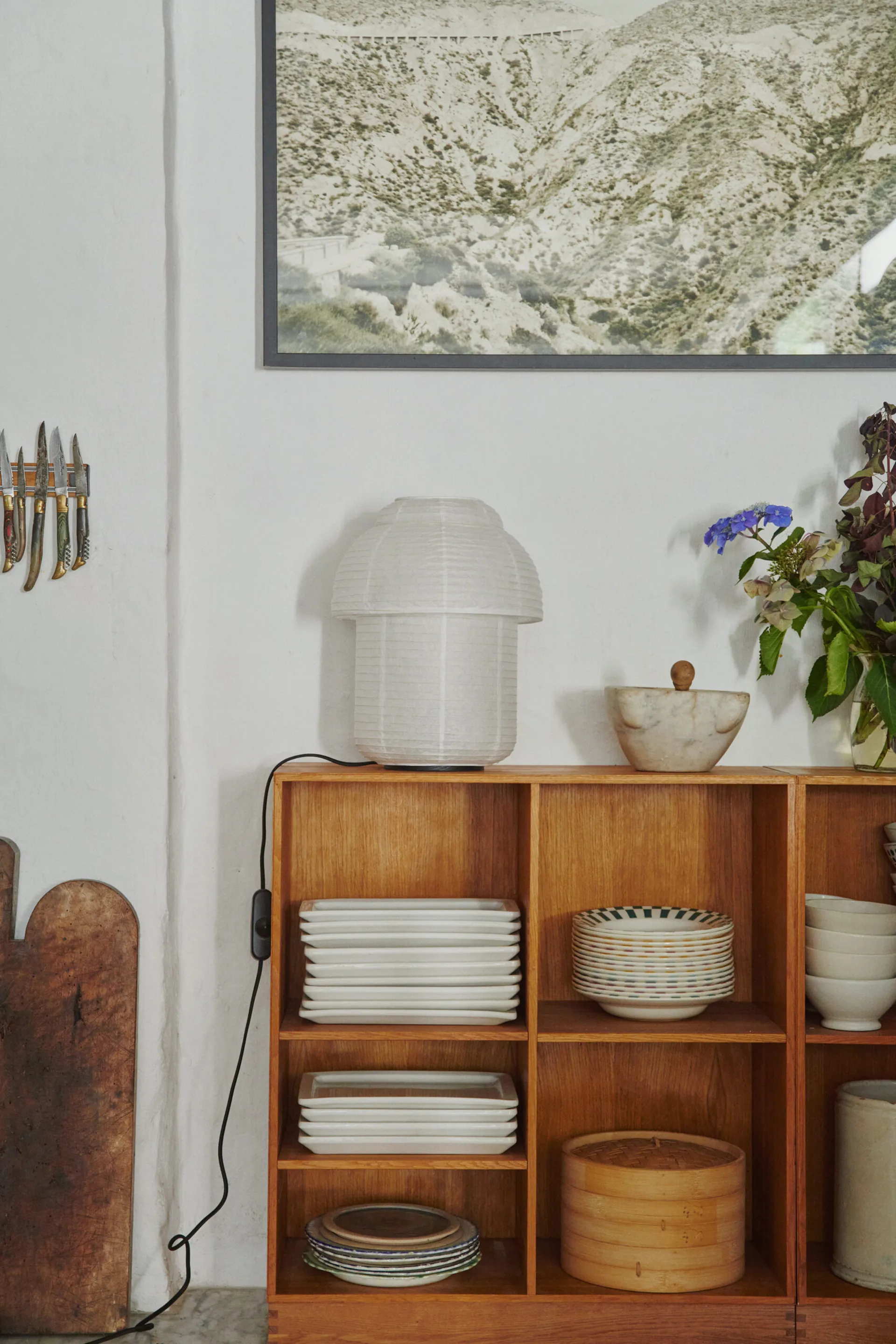 Papier Double table lamp Ø30 cm, White Made By Hand