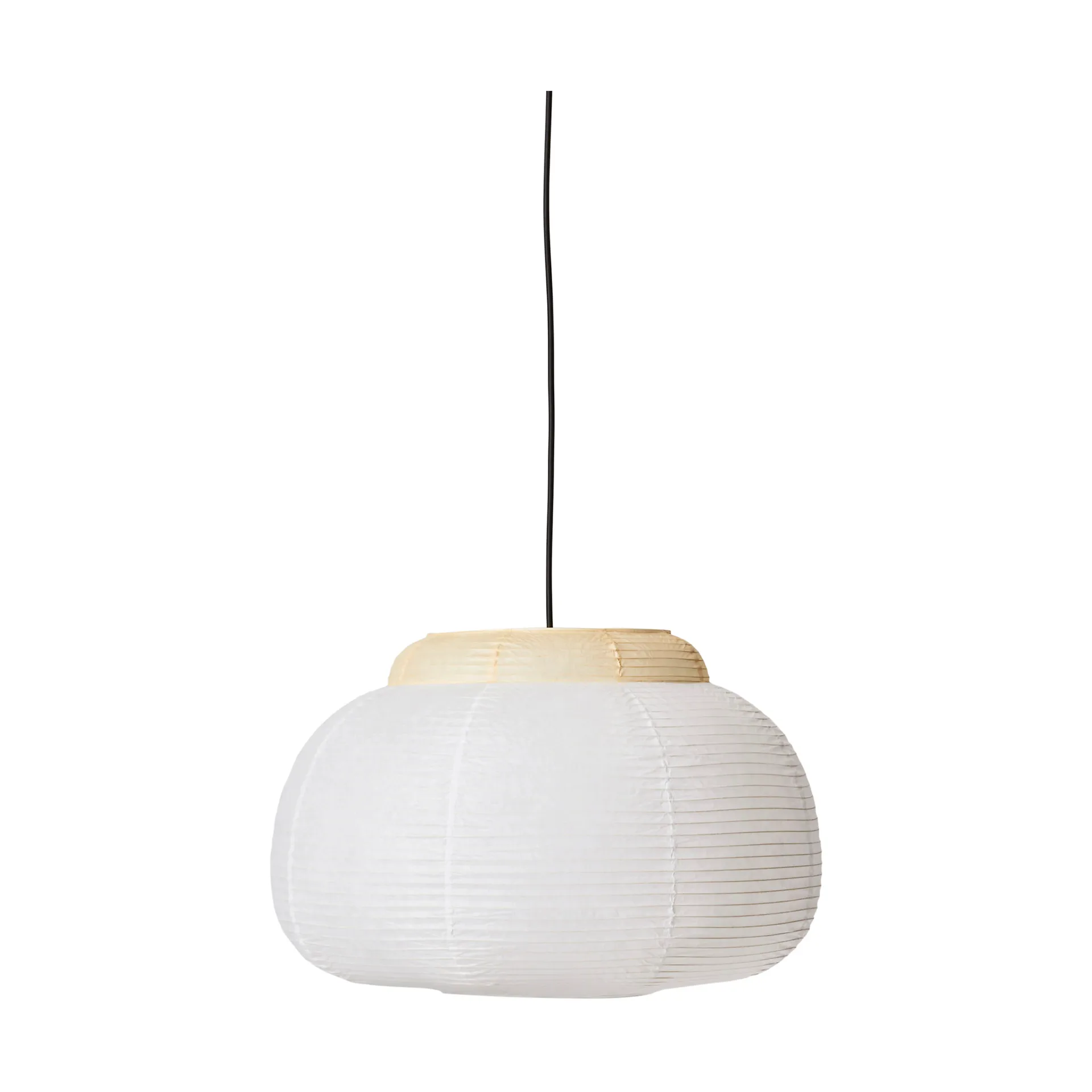 Papier Single pendant Ø52 cm, Soft yellow Made By Hand