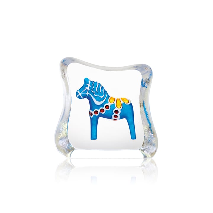 Dala horse glass sculpture blue - Mini - Målerås Glasbruk