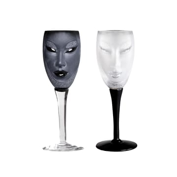 Electra wine glass - black - Målerås Glasbruk
