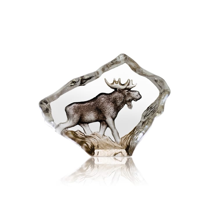 Elk glass sculpture - 7x5 cm - Målerås Glasbruk