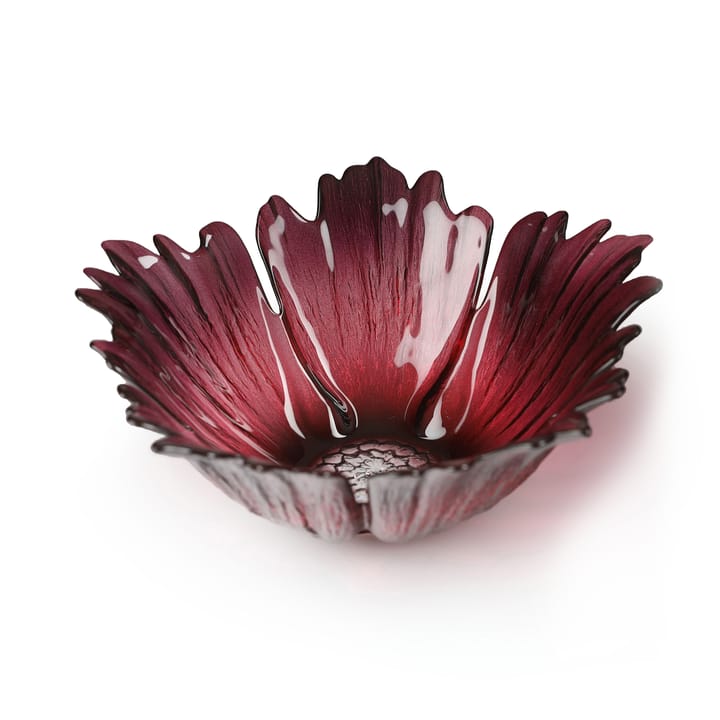 Fleur glass bowl red pink - small Ø19 cm - Målerås Glasbruk