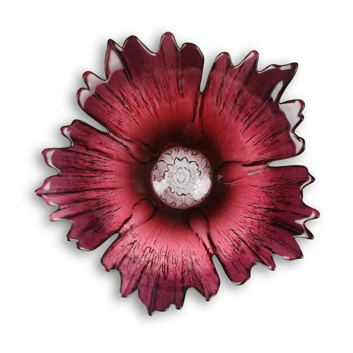 Fleur glass bowl red pink - small Ø19 cm - Målerås Glasbruk