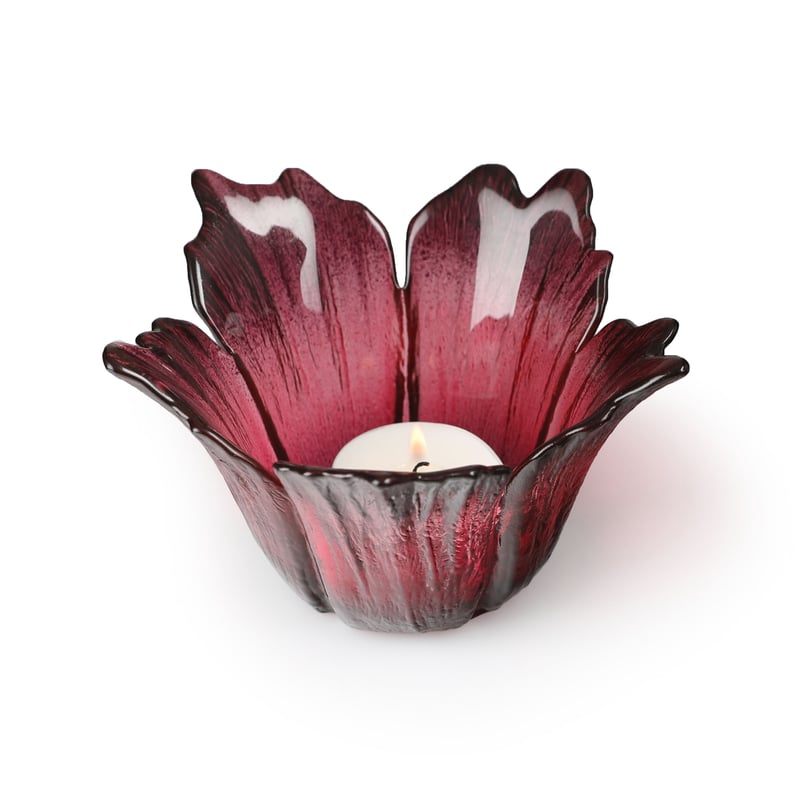 Målerås Glasbruk Fleur lantern Ø14 cm redpink