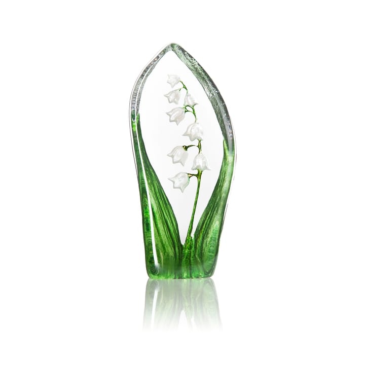 Lily of the Valley glass sculpture - White - Målerås Glasbruk