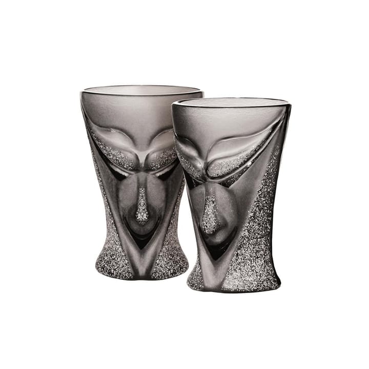 Rackarn shot glasses 2-pack - black 2-pack - Målerås Glasbruk