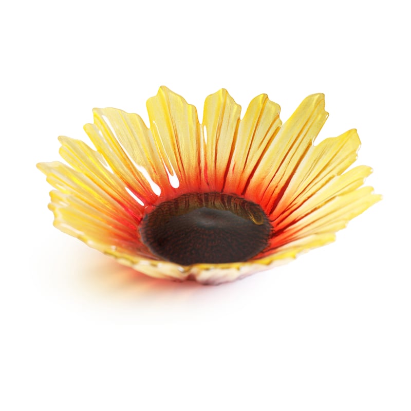 Målerås Glasbruk Solros glassbowl yellow small Ø17 cm