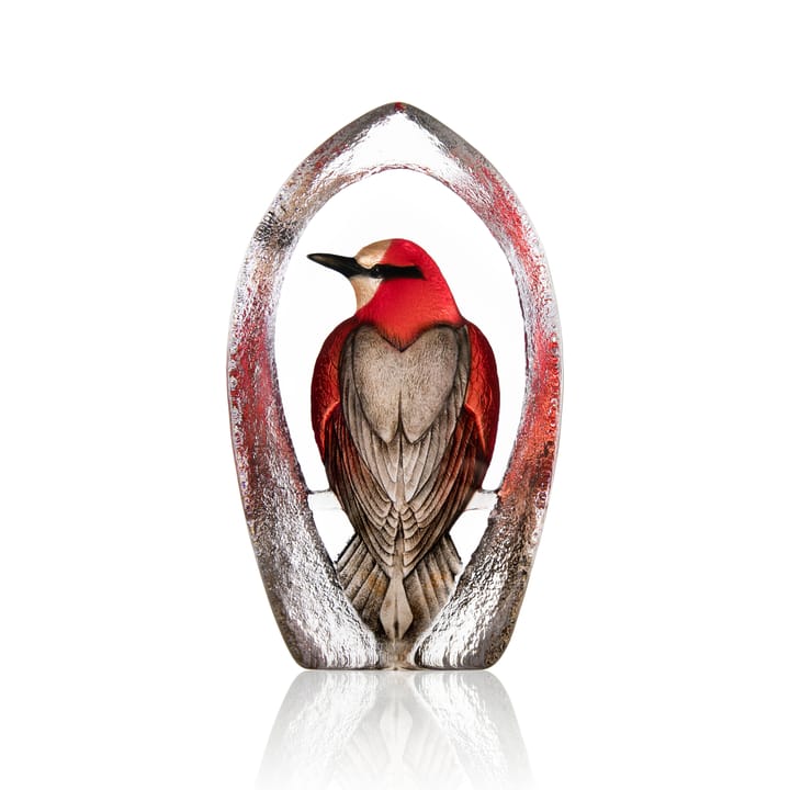 Wildlife Colorina glass sculpture Ltd Ed 27 cm - Red - Målerås Glasbruk