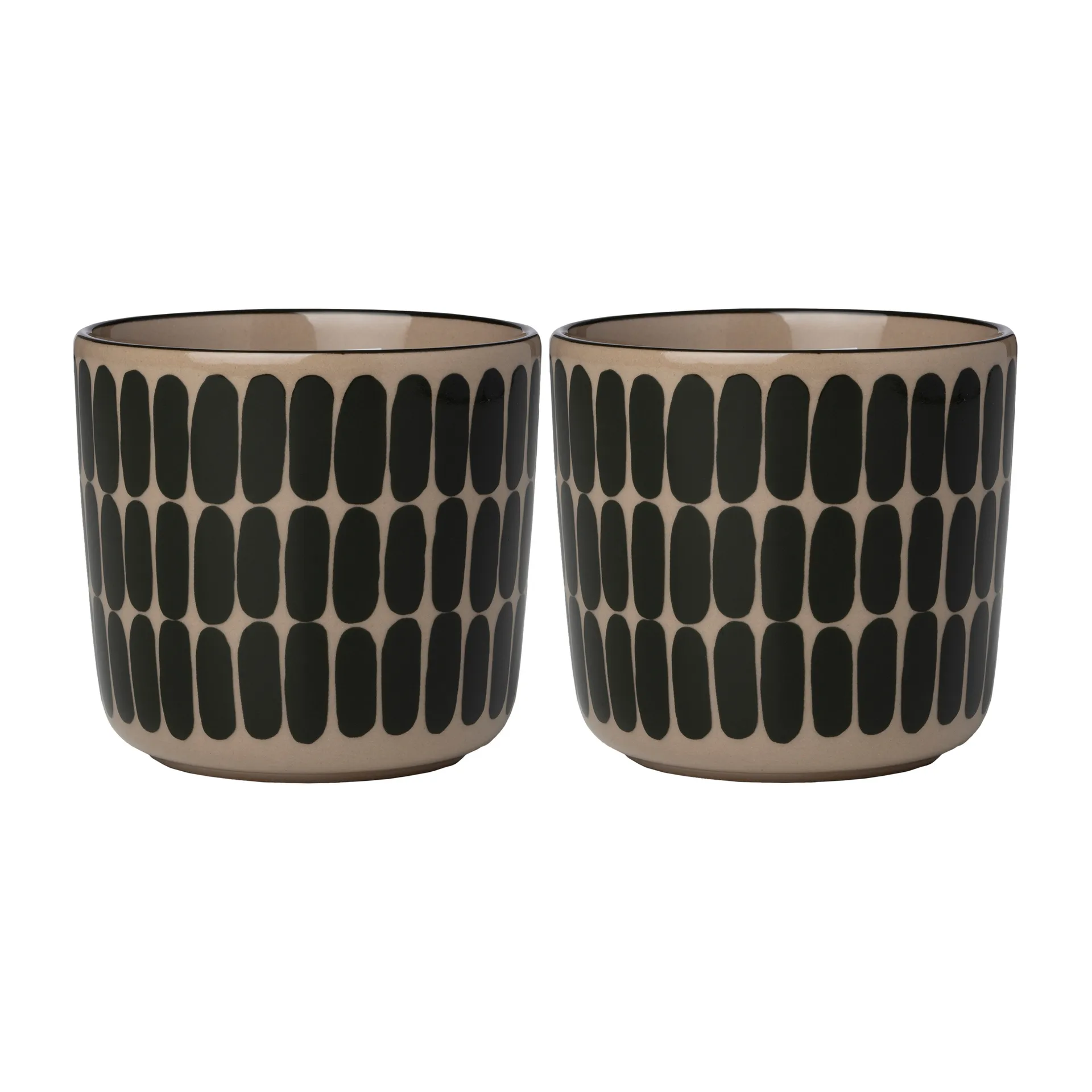 Alku coffee cup without handle 20 cl 2-pack, Brown-green Marimekko