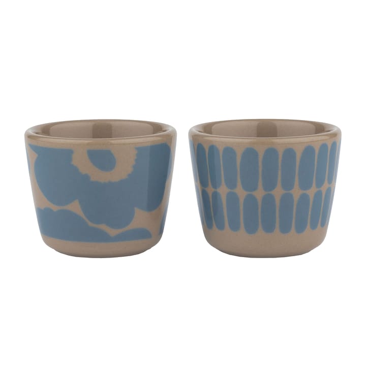 Alku egg cup 2-pack - Terra-sky blue - Marimekko