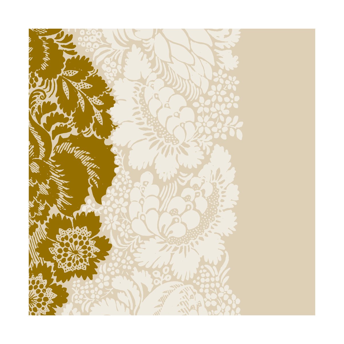 Marimekko Ananas napkin 33x33 cm 20-pack Champagne | Scandinavian Design | Paper napkins | Gold-coloured