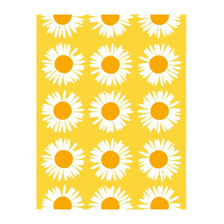 Auringonkukka cotton fabric - Yellow-white - Marimekko