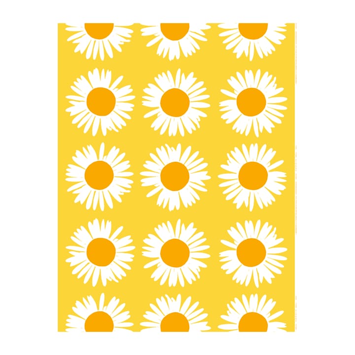Auringonkukka cotton fabric - Yellow-white - Marimekko