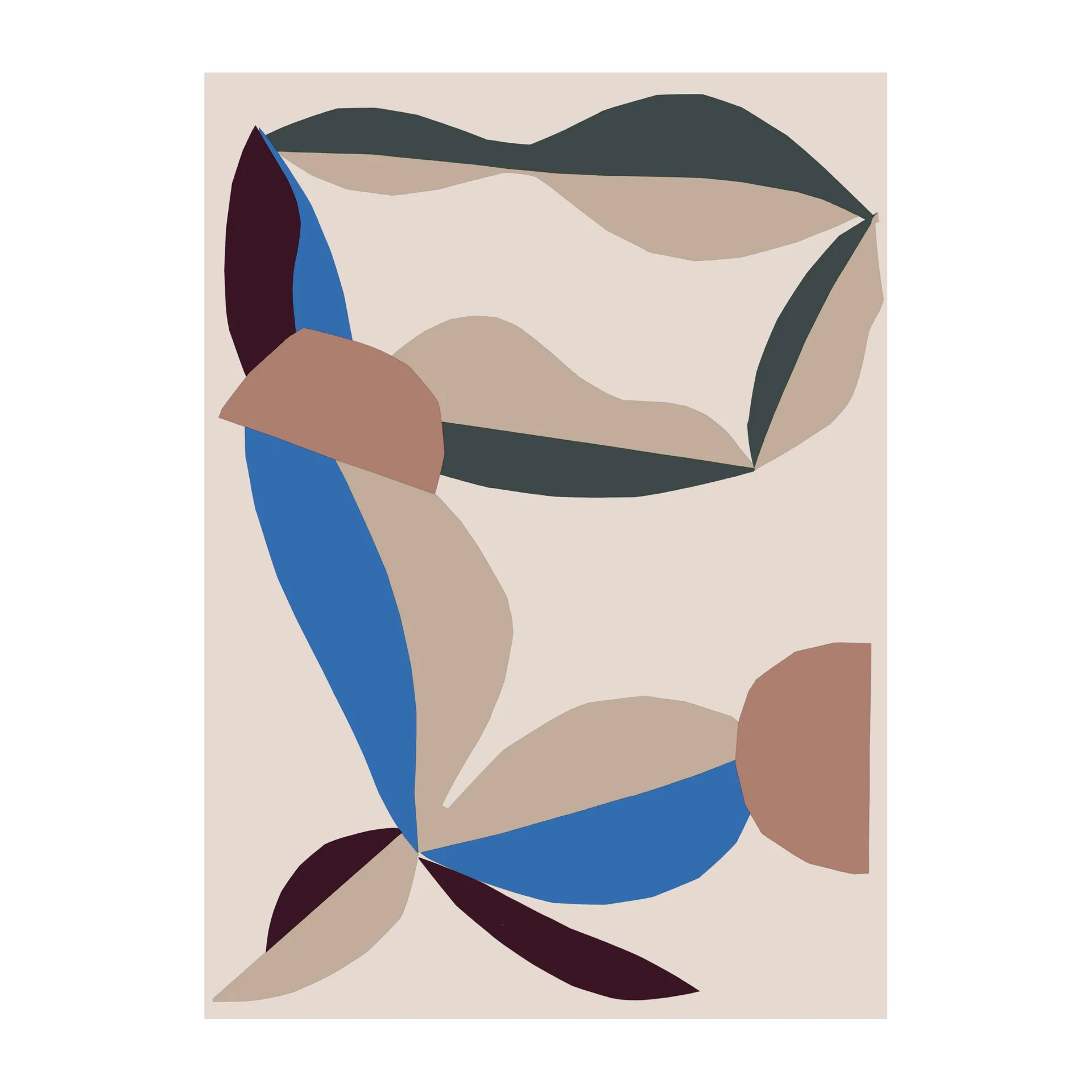 Berry throw 130x180 cm, Cotton-red-electric-blue Marimekko