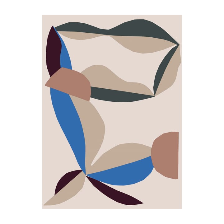 Berry throw 130x180 cm - Cotton-red-electric-blue - Marimekko