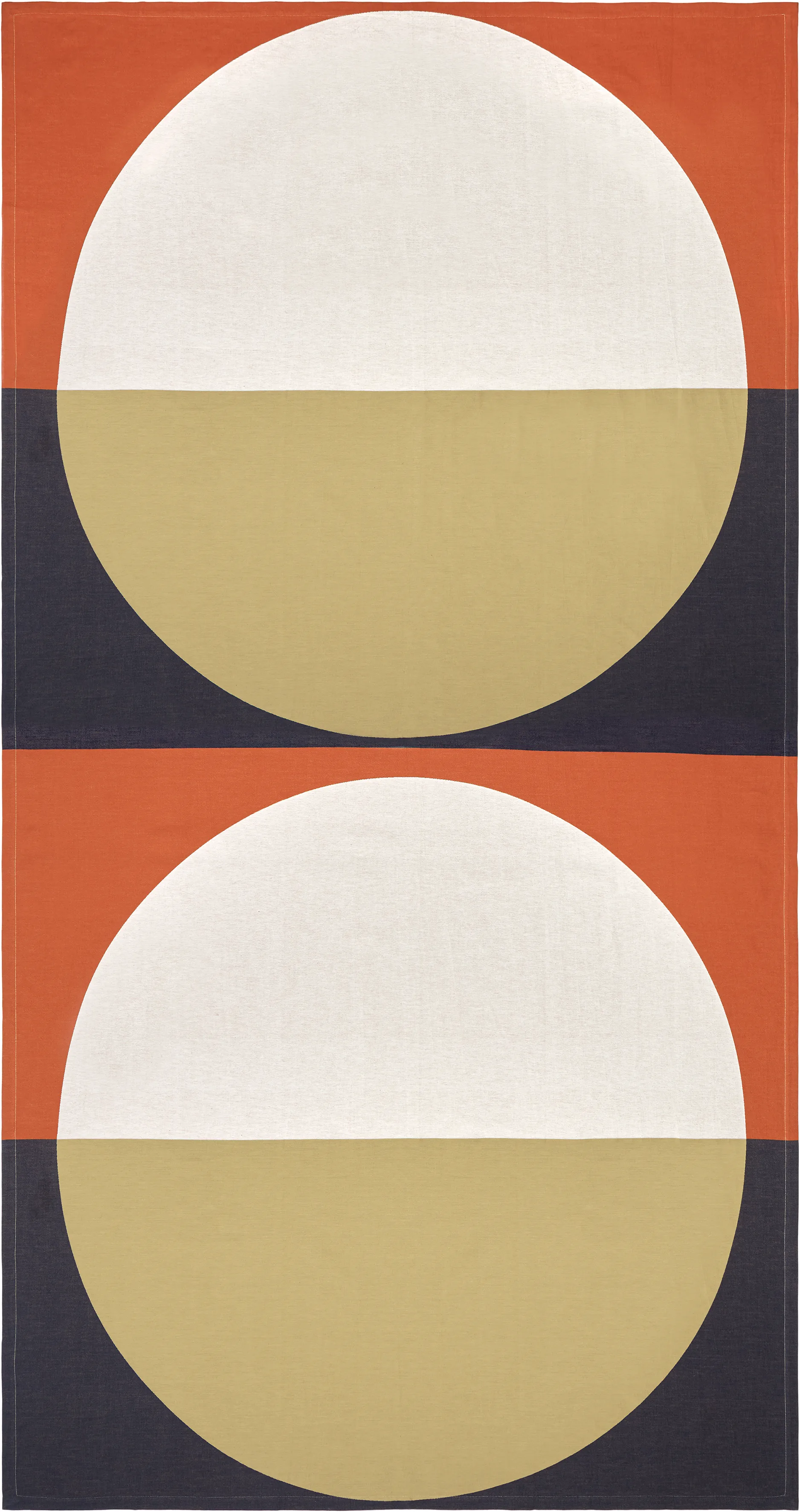 Cape tablecloth cotton-linen 150x280 cm, Red-blue-beige Marimekko