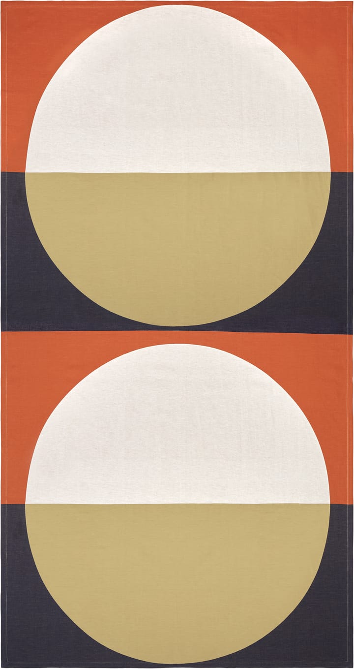 Cape tablecloth cotton-linen 150x280 cm, Red-blue-beige Marimekko