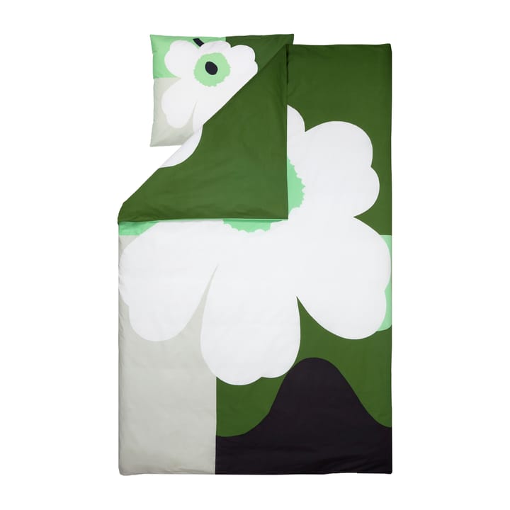 Co-Created duvet cover 150x210 cm - Green-white - Marimekko