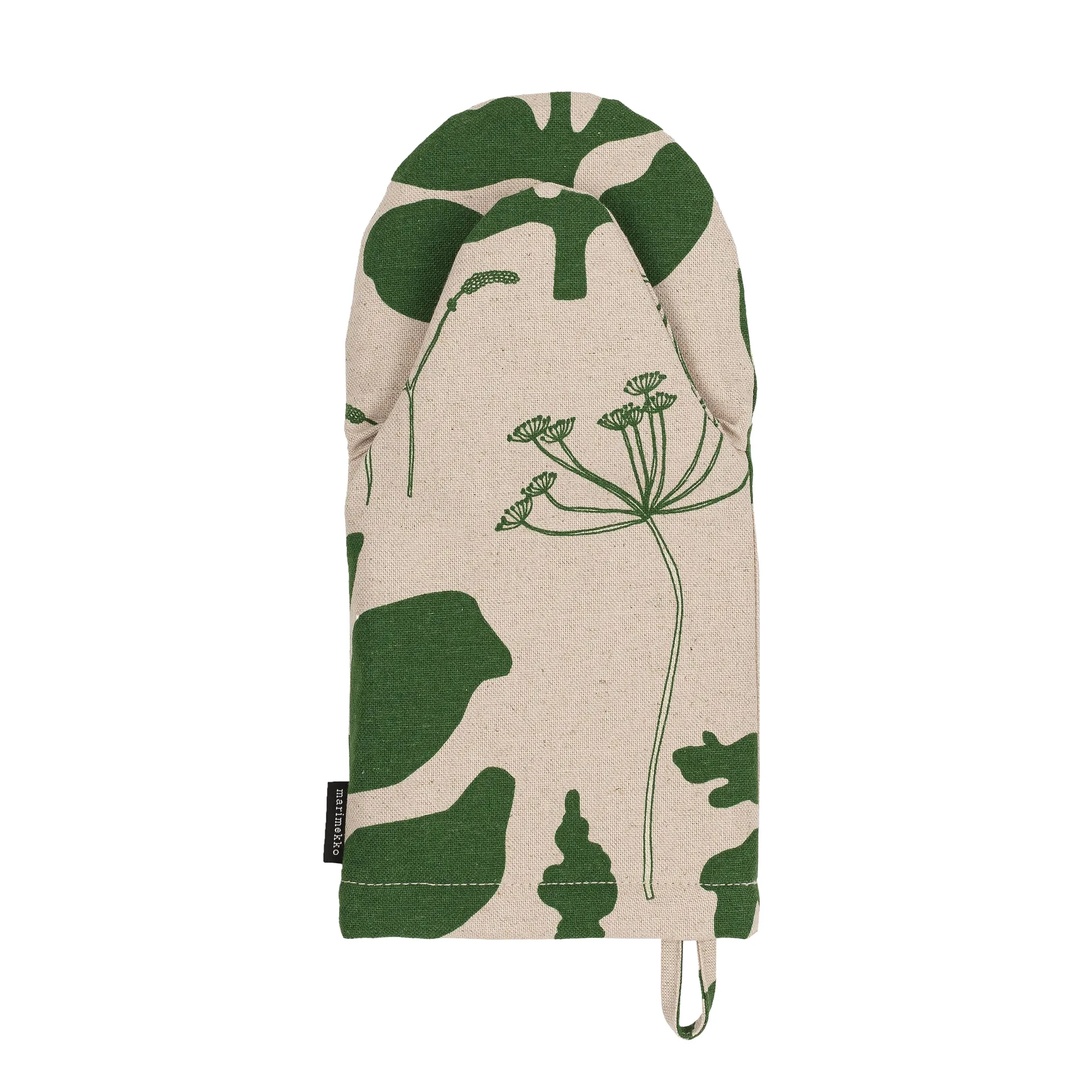 Elokuun Varjot oven glove, Green-beige Marimekko