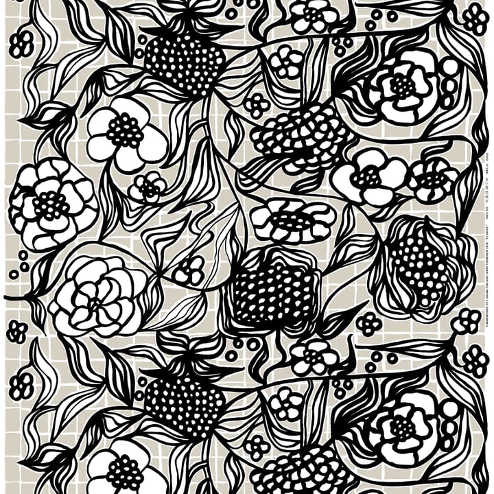 Floristi oilcloth - beige-black and white - Marimekko
