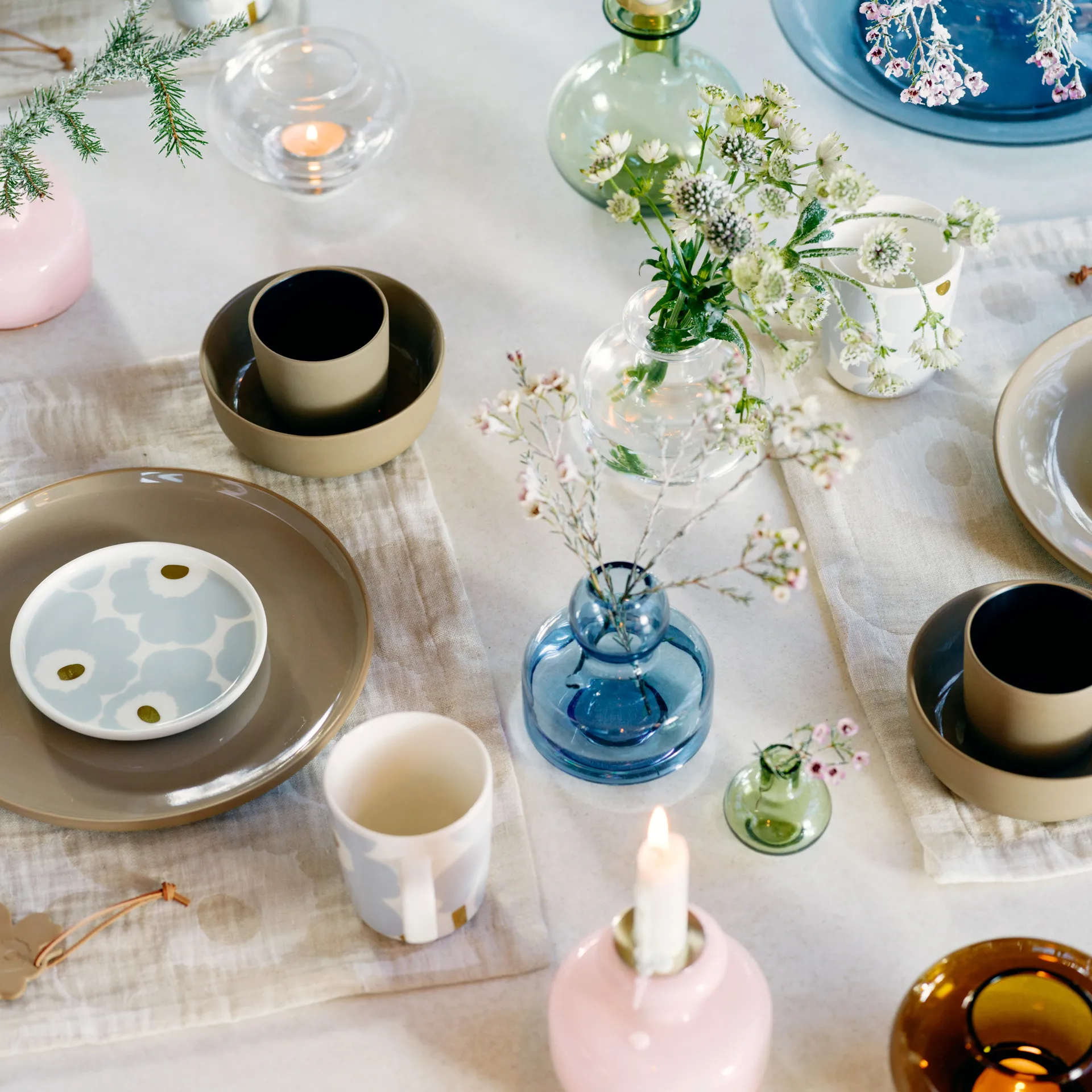 Flower vase Ø10 cm, dark blue Marimekko