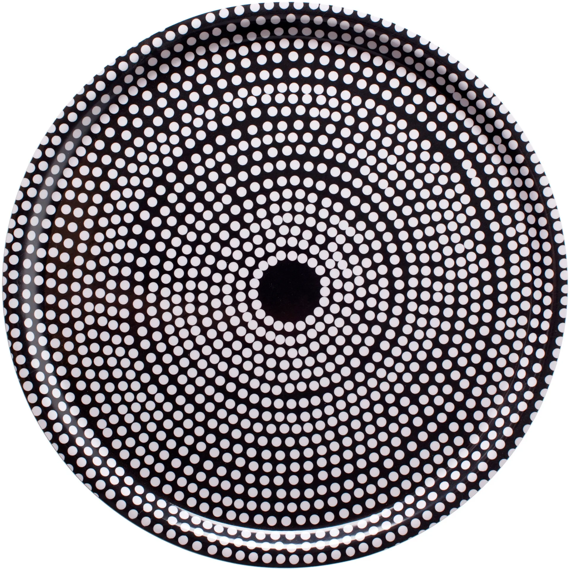 Fokus round tray, black Marimekko