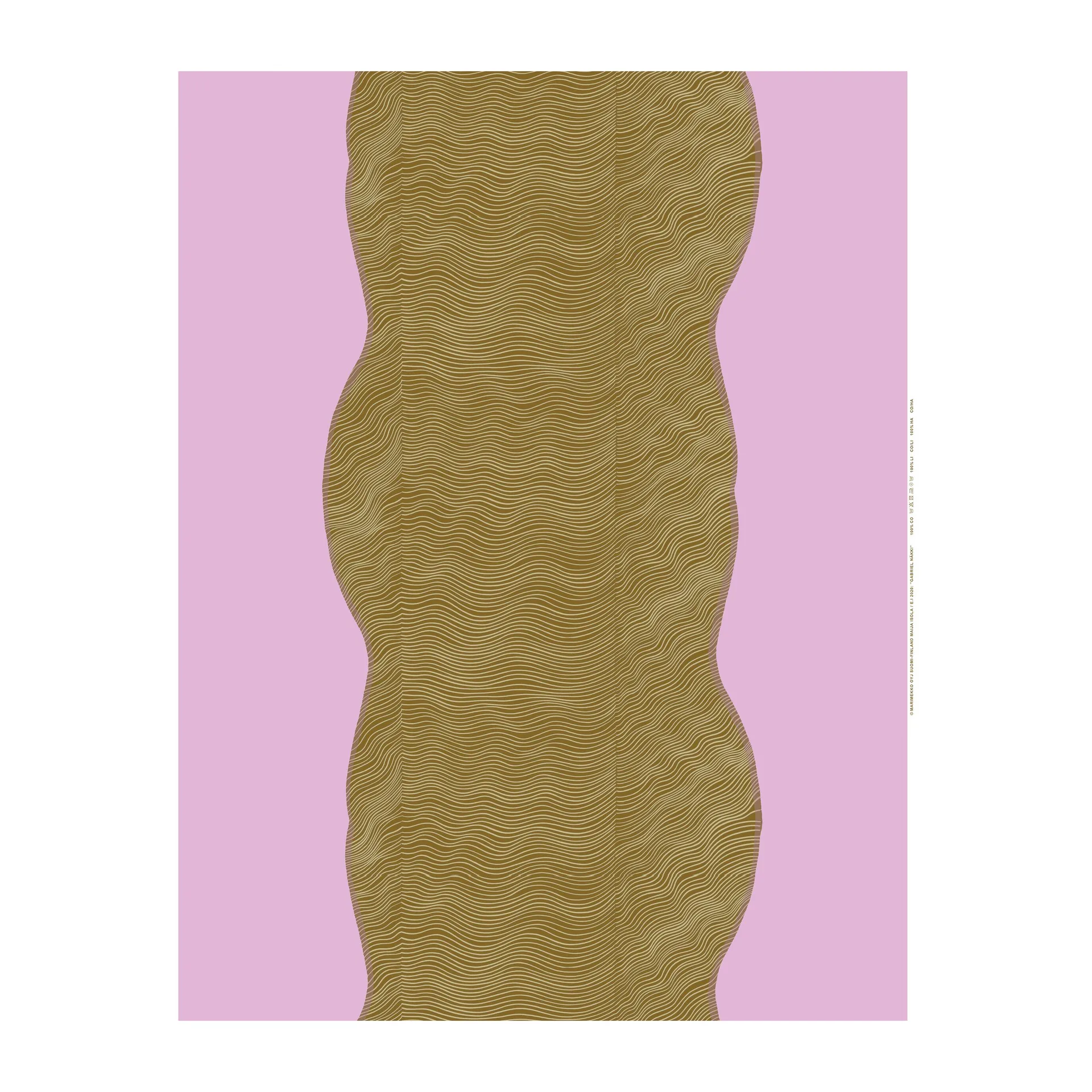 Gabriel Näkki fabric, Pink-brown Marimekko
