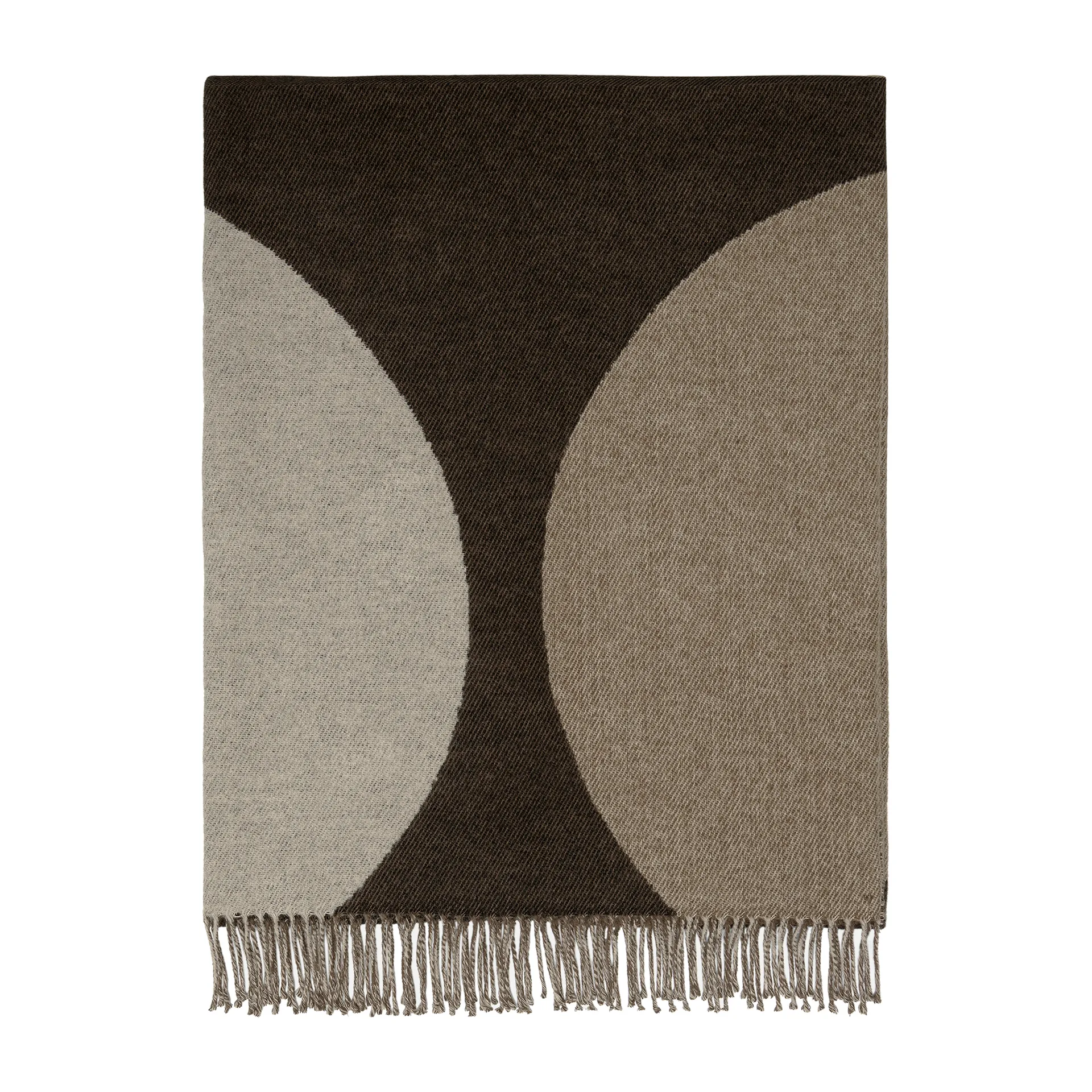 Härkä throw 170x130 cm, black-brown-beige Marimekko